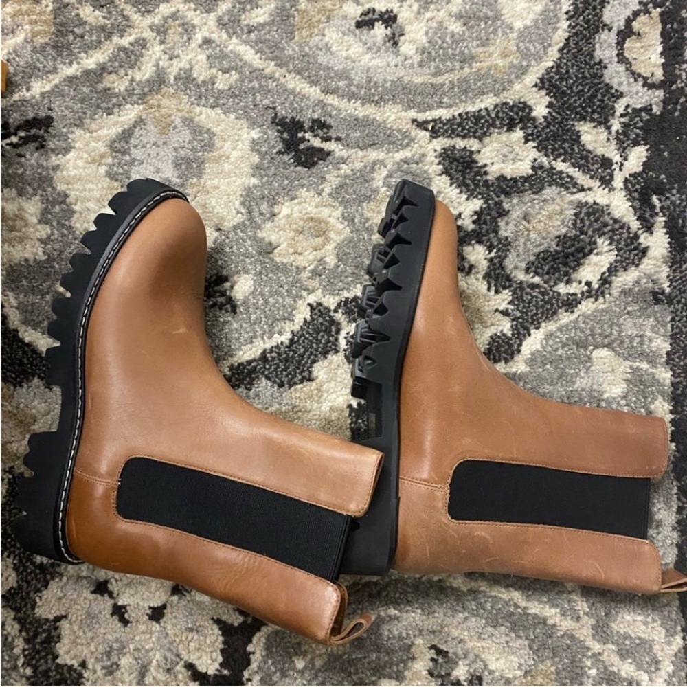 J. Crew Gwen lug-sole high-shaft Chelsea boots in leather Item BA187* - Picture 5 of 5